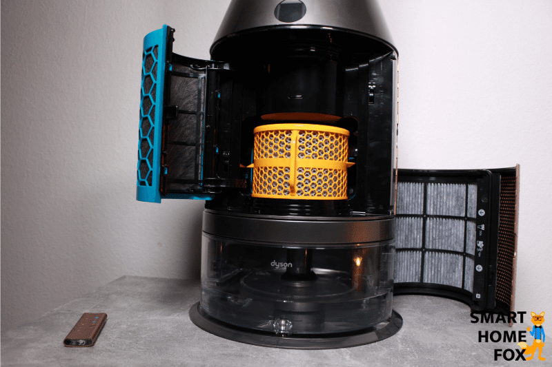 Der biostatische Verdampfer vom Dyson Purifier Humidify+Cool Formaldehyde PH04 sorgt dafür dass die Flüssigkeit verdampft